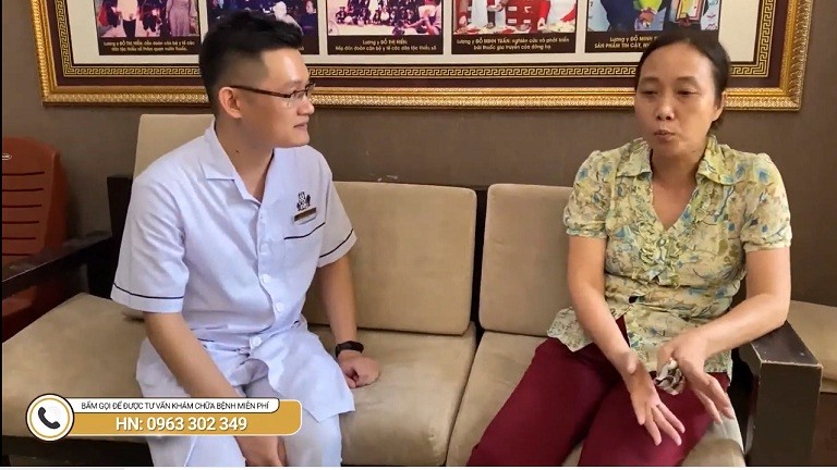 Chị Nguyễn Thị Bách, bệnh nhân viêm khớp nặng điều trị tại Đỗ Minh Đường